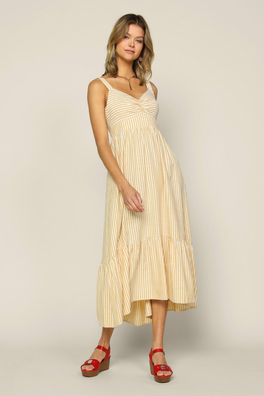 Clothing Skies Are Blue | Skies Are Blue Skylie Striped Maxi Dress Yellow White