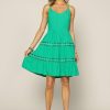 Clothing Skies Are Blue | Skies Are Blue Lace Detailed Mini Dress New In Clothing Kelly-Green