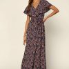 Clothing Skies Are Blue | Skies Are Blue Scarlett Floral Maxi Dress Navy-Rust Floral