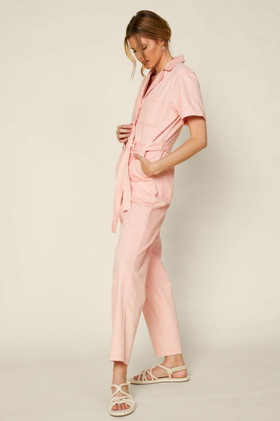 Clothing Skies Are Blue | Skies Are Blue Kendall Utility Jumpsuit Peach