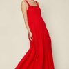 Clothing Skies Are Blue | Skies Are Blue Tie Maxi Dress Red