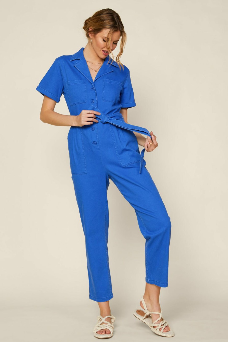 Clothing Skies Are Blue | Skies Are Kendall Utility Jumpsuit Clothing Blue