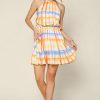 Clothing Skies Are Blue | Skies Are Blue New In Clothing Multi Plaid Halter Dress Yellow Blue Plaid