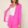 Clothing Skies Are Blue | Skies Are Blue Neon Welt Pocket Blazer Ultra Pink