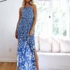 Clothing Skies Are Blue | Skies Are Blue Ashley Floral Maxi Dress Clothing Ocean Blue