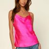 Clothing Skies Are Blue | Skies Are Blue Cowl Neck Cami Clothing Hot Pink