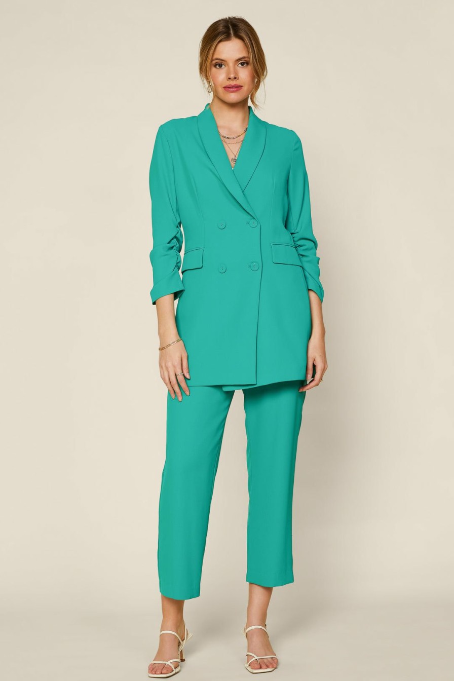 Clothing Skies Are Blue | Skies Are Blue Double Breasted Blazer Kelly-Green