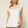 Clothing Skies Are Blue | Skies Are Blue Eyelet Knit Top White