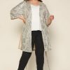 Plus Size Skies Are Blue | Skies Are Blue Plus Size Belted Sequin Duster Clothing Champagne