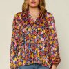 Clothing Skies Are Blue | Skies Are Blue Pleated Floral Print Blouse Multi Floral