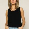 Clothing Skies Are Blue | Skies Are Blue New In Clothing Cross Back Knit Top Black