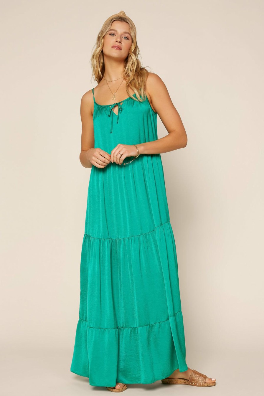 Clothing Skies Are Blue | Skies Are Blue Clothing Sasha Tiered Maxi Dress Green