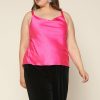 Plus Size Skies Are Blue | Skies Are Blue Plus Size Cowl Neck Cami Clothing Hot Pink