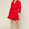 Clothing Skies Are Blue | Skies Are Blue Clothing Ruffled Sleeve Mini Dress Red