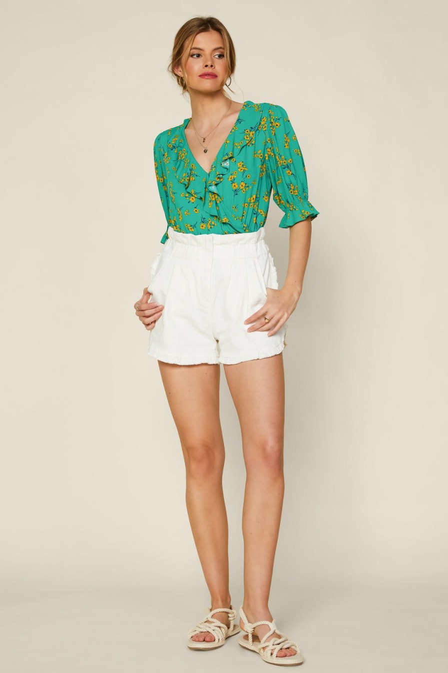 Clothing Skies Are Blue | Skies Are Blue Kelly Pleated Shorts White