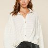 Clothing Skies Are Blue | Skies Are Blue Rita Textured Buttondown Top Clothing Ivory