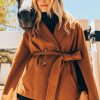 Clothing Skies Are Blue | Skies Are Blue Kenzie Belted Cape Coat Camel