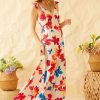 Clothing Skies Are Blue | Skies Are Blue Clothing Flora Maxi Dress Cream Red Floral