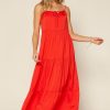 Clothing Skies Are Blue | Skies Are Blue Sasha Tiered Maxi Dress Clothing Orange Red