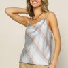 Clothing Skies Are Blue | Skies Are Blue Striped Cowl Neck Cami New In Clothing Blue White Pink