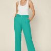 Clothing Skies Are Blue | Skies Are Blue New In Clothing Pleated Straight Leg Pants Kelly-Green